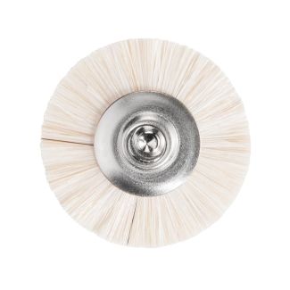 Brossette douce à polir en poils de chèvre blanc, brillance/haute-brillance métal, composite, matière synthétique, céramique et zircone. Diamètre 190. Acurata