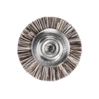 Brossette en poils de chèvre gris souple, type Robinson, brillance/haute-brillance. Diamètre 190. Acurata