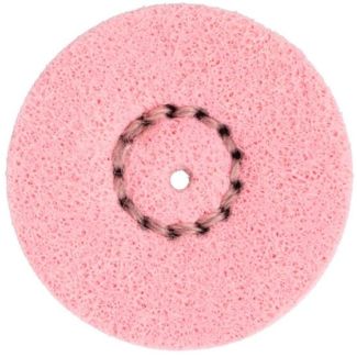 Meulette rose en lin, avec imprégnation abrasive, finition des surfaces, diamètre 220. Acurata