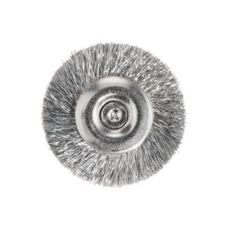 Brossette de polissage fil d'acier montée pour pré-polissage et lissage des alliages métalliques, diamètre 210. Acurata