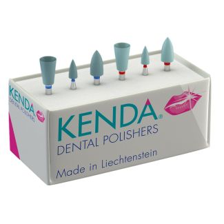 SET 6 Polissoirs durs ZIRCOVIS, pour zircone et céramiques en 2 étapes. Polissage/Glaçage. 0250 - Kenda