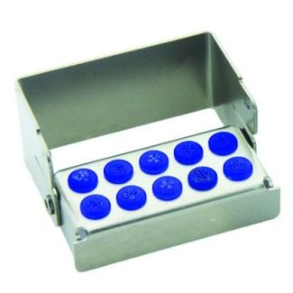 Porte-fraises N10H30 acier inoxydable, 10 instruments turbine ou contre-angle, jusqu'à 30 mm, 4 couleurs disponibles. Nichrominox