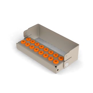Porte-fraises N16H30 acier inoxydable, 16 instruments turbine ou contre-angle, jusqu'à 30 mm, 11 couleurs disponibles. Nichrominox