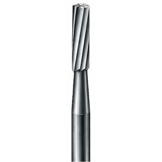 Fraise tungstène cylindrique préparation cavité 21L, tige turbine. Busch