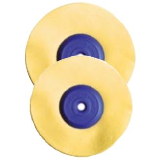 Disque de polissage pour tour à polir, en peau de chamois 7 disques, diamètre 100 mm, épaisseur 16 mm. Hatho
