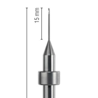 Fraise d'usinage PMMA pour usineuse DCS, longueur 53 mm, 1 lames, col 15 mm, mandrin 6 mm, 010. Acurata