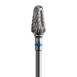 Fraise tungstène podologie X conique ronde traitement AC-Blue 060. Ongle peu épais. Acurata