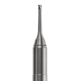Fraise d'usinage pour CrCo et Titane sur Zirkonzahn mandrin 6 mm, 4 lames, tête plate angles arrondis, 015. Acurata