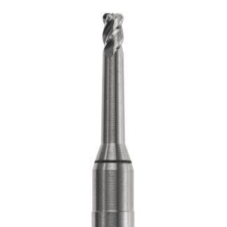 Fraise d'usinage pour CrCo et Titane sur Zirkonzahn mandrin 6 mm, 4 lames, tête plate angles arrondis, 030. Acurata
