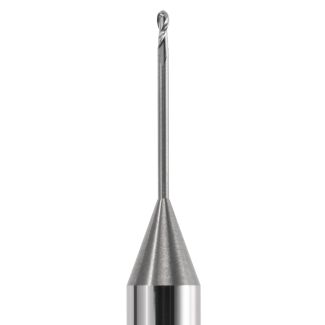 Fraise d'usinage ZrO pour système Universel ouvert, longueur 53 mm, mandrin 6 mm, 2 lames col long, 010. Acurata