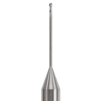 Fraise d'usinage ZrO pour système Universel ouvert, longueur 53 mm, mandrin 6 mm, 2 lames col extra-long, 010. Acurata