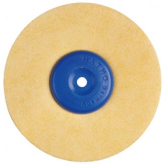 Brosse avec disques intercalés, soie de Tchong King et ScotchBrit, pour résine. Phase polissage. Hatho