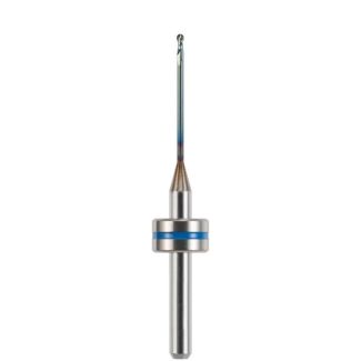 Fraise d'usinage pour composite sur Sirona MC X5, mandrin 3 mm, 2 lames avec traitement AC-Blue, 010. Acurata