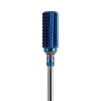Fraise tungstène podologie AC Blue LSQ cylindrique, ongle et peau, finition 060. Acurata