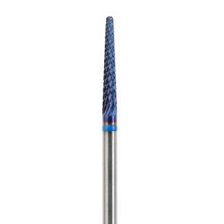 Fraise tungstène podologie X conique traitement AC-Blue 023. Ongle peu épais. Acurata