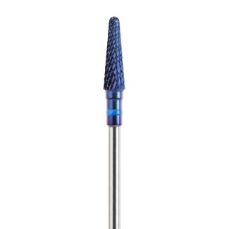Fraise tungstène podologie X conique traitement AC-Blue 040. Ongle peu épais. Acurata