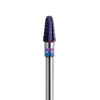 Fraise tungstène podologie AC Blue LSQ conique ronde, ongle et peau, finition 040. Acurata