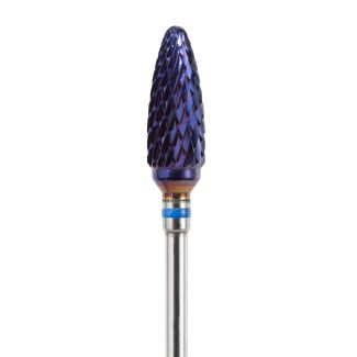 Fraise tungstène podologie X olive traitement AC-Blue 060. Ongle peu épais. Acurata