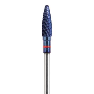 Fraise tungstène podologie FX olive ronde traitement AC-Blue 040. Acurata
