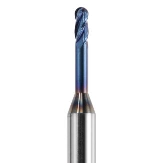 Fraise d'usinage ZrO pour système Universel ouvert, mandrin 4 mm, 4 lames avec traitement spécial AC-Blue, 020. Acurata