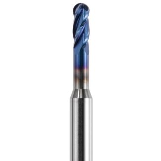 Fraise d'usinage ZrO pour système Universel ouvert, mandrin 4 mm, 4 lames avec traitement spécial AC-Blue, 030. Acurata