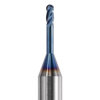Fraise d'usinage CrCo pour système Universel ouvert, longueur 48 mm, mandrin 6 mm, 4 lames avec traitement spécial AC-Blue, 020. Acurata