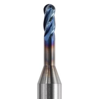 Fraise d'usinage CrCo pour système Universel ouvert, longueur 48 mm, mandrin 6 mm, 4 lames avec traitement spécial AC-Blue, 030. Acurata
