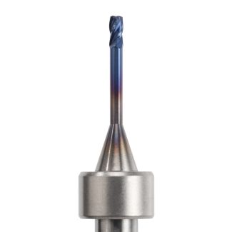 Fraise d'usinage Titane Imes-Icore CORITEC 350i-750i mandrin 6 mm, 4 lames angles arrondis, avec traitement AC-Blue, 020. Acurata