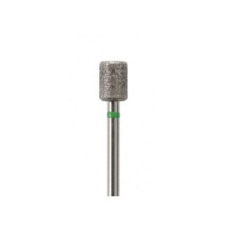 Fraise podologie diamantée cylindre 6835 angles arrondis gros grains verts 050. Acurata