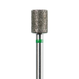 Fraise podologie diamantée cylindrique 6835 angles vifs gros grains verts 055. Acurata