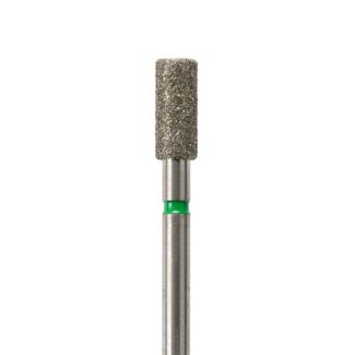 Fraise podologie diamantée cylindrique 6836 angles vifs gros grains verts 035. Acurata