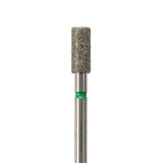 Fraise podologie diamantée cylindrique 6836 angles vifs gros grains verts 035. Acurata
