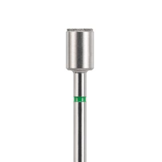 Fraise face diamantée cylindre 6835 angles arrondis côté lisse gros grains verts 050. Acurata