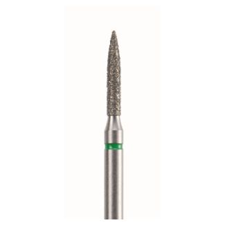Fraise podologie diamantée olive 6863 gros grains verts 018. Acurata