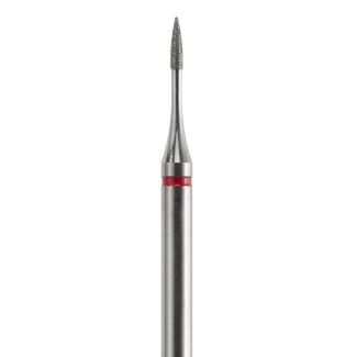 Fraise flamme diamantée A8889 laboratoire tige 104 grain fin bague rouge 010. Acurata