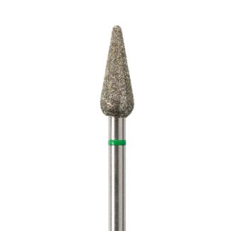 Fraise podologie diamantée obus 6893 gros grains verts 047. Acurata