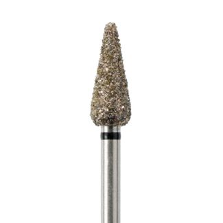 Fraise podologie flamme diamantée 5893 trés gros grains noirs 047. Acurata