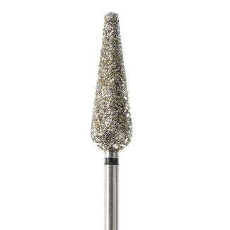Fraise podologie flamme diamantée 5893 trés gros grains noirs 060. Acurata