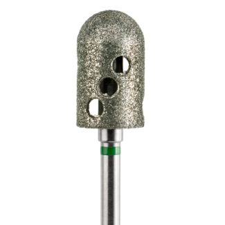 Fraise podologie diamantée creuse pour hyperkératose DT6880 gros grains verts 080. Acurata