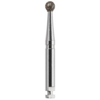 Fraise boule diamantée A801 laboratoire grain moyen, mandrin 204 sur contre-angle. Acurata