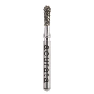 Fraise poire diamant longue ronde A830RL diamant grain moyen 014, mandrin court. Acurata