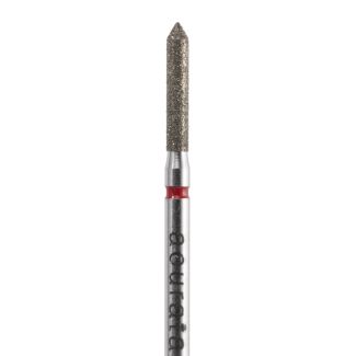 Fraise A8885 cylindrique ogivale angle 60°, diamant bague rouge. Acurata