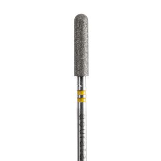 Fraise diamantée A881EFZ cylindre rond 0° spécial retouche Zircone grain extra-fin 023, tige FG 314. Acurata