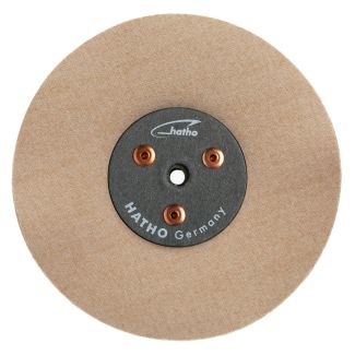 Disque de polissage pour tour à polir, en tissu de coton siliconé, diamètre 125 mm, épaisseur 30 mm. Hatho