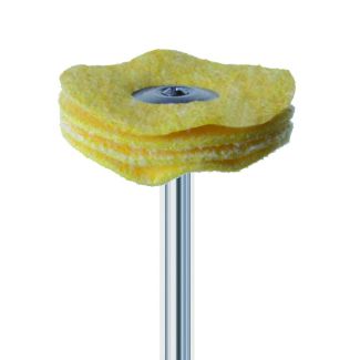 Meulette en microfibre. pour le brillantage des alliages précieux et non-précieux. des squelettés métalliques. du titan. des résines et des céramiques
