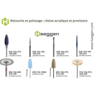 Coffret retouches d'éléments prothétiques résines acryliques et résines provisoires. Haeggen