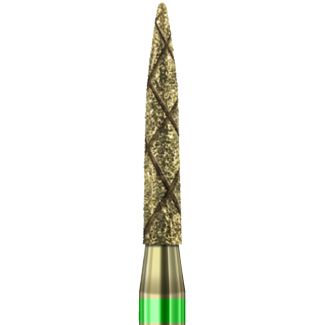 Fraise flamme 6862 COOL DIAMANT bague verte CD60G 014