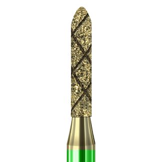 Fraise cylindrique ogivale 6877 COOL DIAMANT vert CD66G. Busch