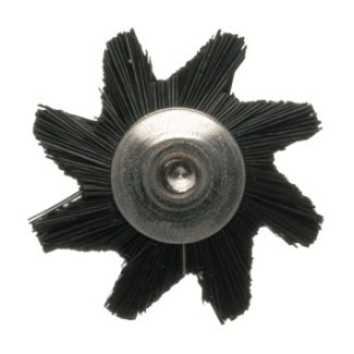 Brossette de polissage en soie de tchong king noire pour résine et métaux, forme étoilée, très dure, diamètre 220, épaisseur 6 mm, non montée. Hatho