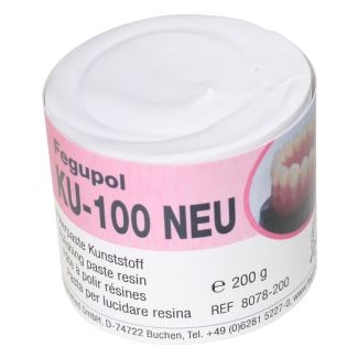 Pâte à polir KU-100, pour le polissage des résines prothètiques, 200g. Feguramed